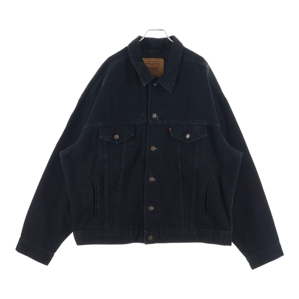 リーバイス 90s 70507-4878 先染めブラック L ヴィンテージ Levi's(リーバイス) 90S VINTAGE 70507 ヴィンテージ USA製 ボタン裏