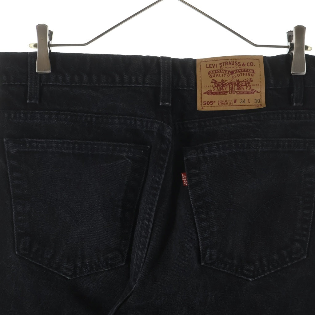 Levi's(リーバイス) 90S VINTAGE 505 ヴィンテージ USA製 ボタン裏532 後染め ジップフライ デニムパンツ ブラック 505-0260