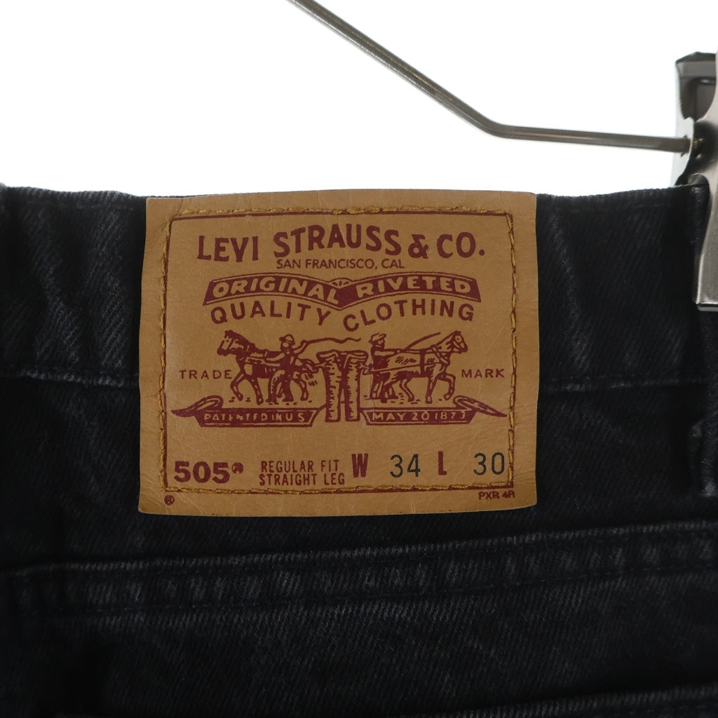 Levi's(リーバイス) 90S VINTAGE 505 ヴィンテージ USA製 ボタン裏532 後染め ジップフライ デニムパンツ ブラック 505-0260