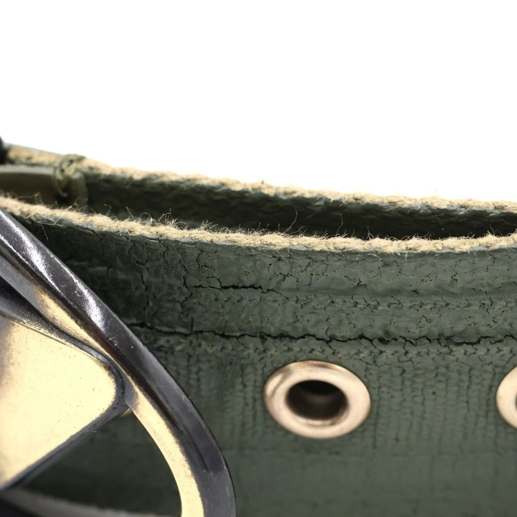DIESEL(ディーゼル) B-1DR TAPE COTTON BELT テープコットン ロゴバックルベルト カーキ X10022P6708