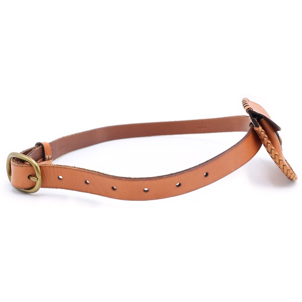 POLO RALPH LAUREN(ポロラルフローレン) カーフスキン レザー スキニーベルトバッグ ブラウン