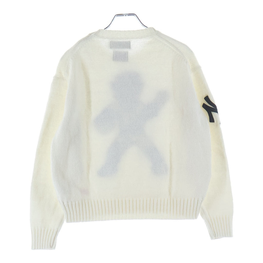 POLO RALPH LAUREN(ポロラルフローレン) ×MLB POLO BEAR KNIT エムエルビー ポロベアー クルーネックニット セーターレディース ホワイト