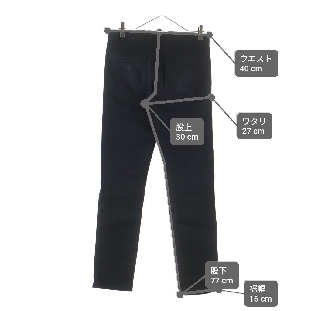 SAINT LAURENT PARIS(サンローランパリ) 15AW DESTROYED SKINNY JEAN デストロイスキニージーンズ デニムパンツ ブラック 391659 Y869I