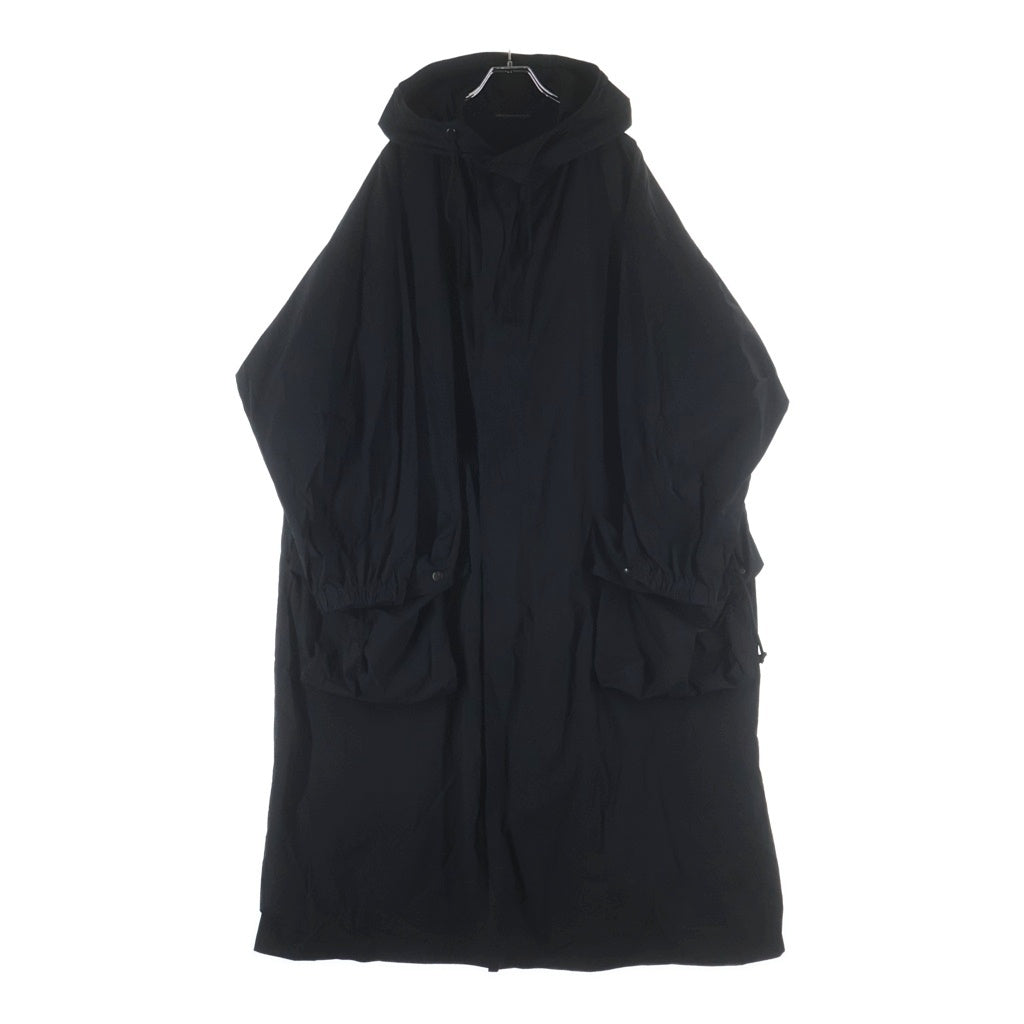 Y's(ワイズ) NY/ JET TAFFETA HOODED BIG COAT ジェット タフタ フーデッド ビッグコート ブラック レディース YK-C01-600