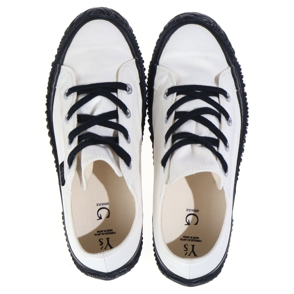 Y's(ワイズ) COTTON CANVAS LOW-TOP SNEAKERS コットンキャンバス ローカットスニーカー ホワイト/ブラック YA-E10-007