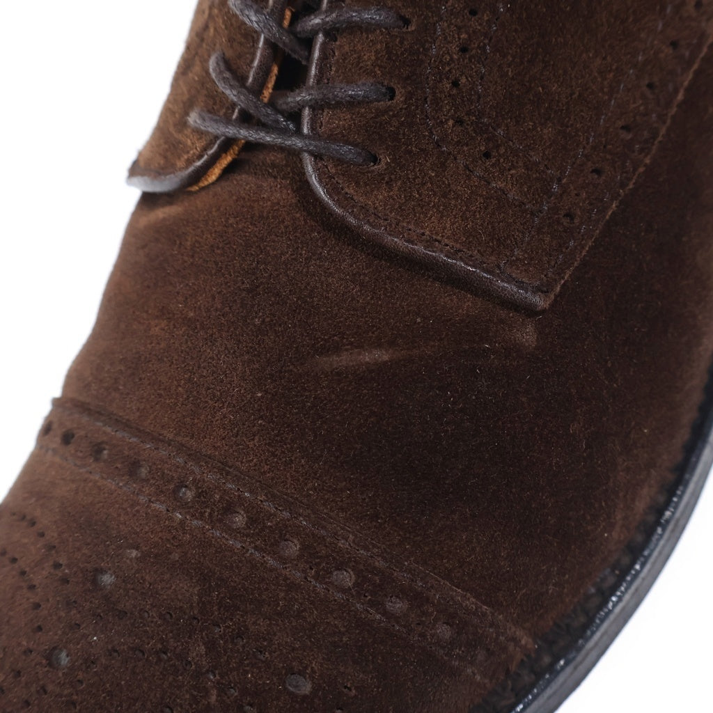 Alden(オールデン) 54092 MEDALLION TIP SUEDE HUMUS メダリオン ウィングチップ スエードレザー レースアップシューズ ブラウン