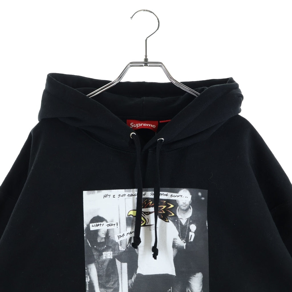 SUPREME(シュプリーム) 25AW ×ANTIHERO Hooded Sweatshirt アンタイヒーロー 両面プリント プルオーバースウェットパーカー フーディー ブラック
