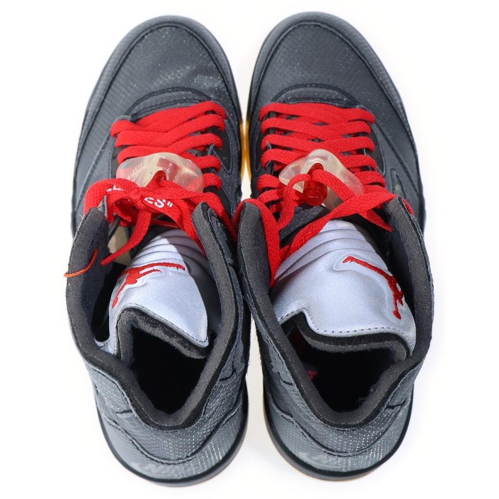 NIKE(ナイキ) ×OFF-WHITE AIR JORDAN 5 RETRO SP オフホワイト エアジョーダン5 レトロ ハイカットスニーカー グレー US7/27cm CT8480-001