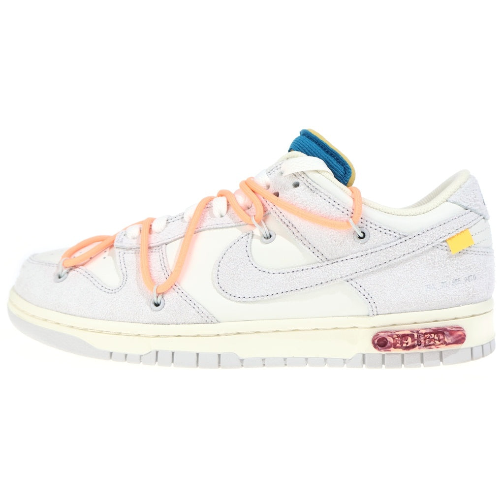 NIKE(ナイキ) ×OFF-WHITE DUNK LOW 1 of 50 Lot19 オフホワイト ダンク ワンオブフィフティー ロット19 ローカットスニーカー ホワイト US9/27cm DJ0950-119