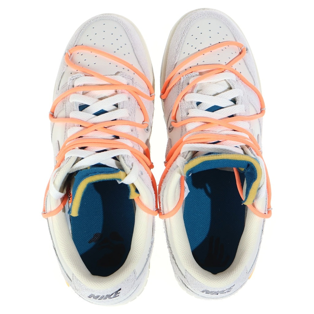 NIKE(ナイキ) ×OFF-WHITE DUNK LOW 1 of 50 Lot19 オフホワイト ダンク ワンオブフィフティー ロット19 ローカットスニーカー ホワイト US9/27cm DJ0950-119