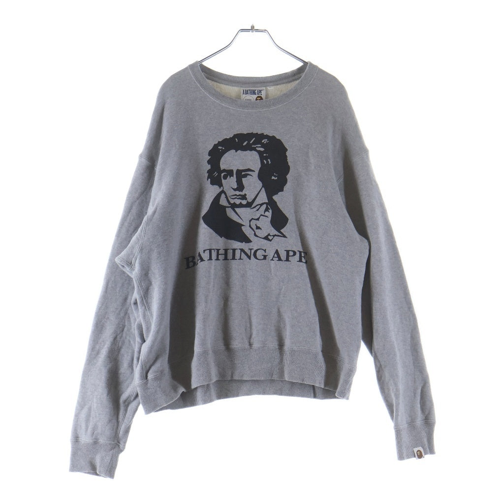 A BATHING APE(アベイシングエイプ) 22SS クラシック ベイシングエイプ リラックスフィット ロゴプリントクルーネックスウェットシャツ 001SWI701003M