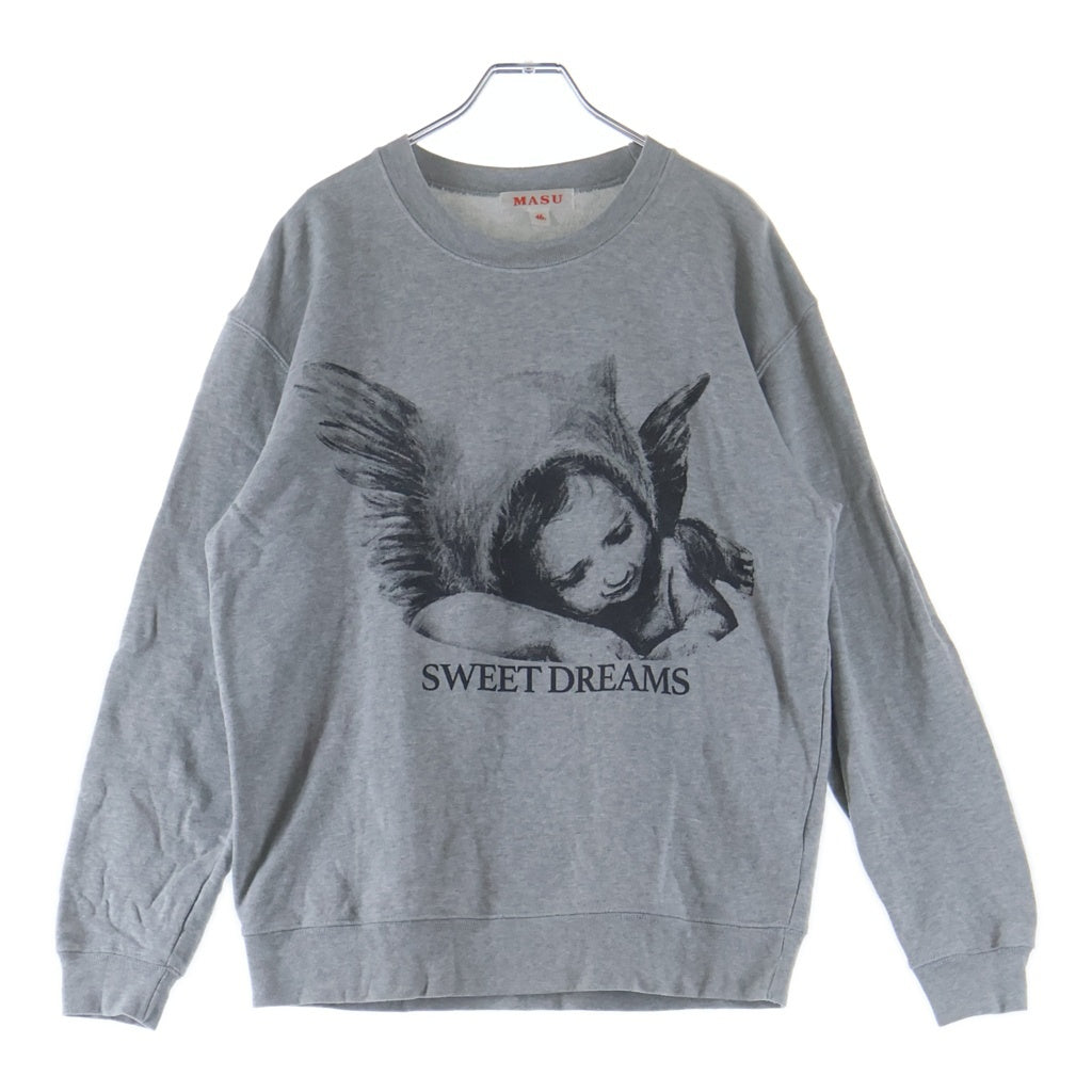MASU(エムエーエスユー) 24AW SWEET DREAMS SWEATSHIRT スイートドリームス ロゴプリントクルーネック スウェットシャツ グレー MASS-CS0124R