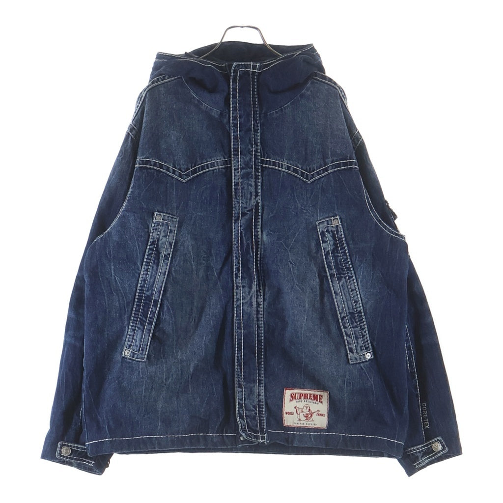 SUPREME(シュプリーム) 22AW ×True Religion GORE-TEX Shell Jacket トゥルー レリジョン ゴアテックス フーデッド デニムシェルジャケット インディゴ