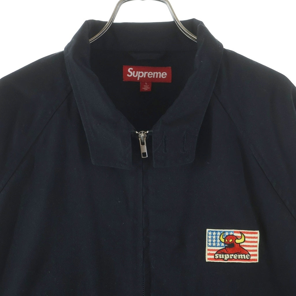 SUPREME(シュプリーム) 24SS Toy Machine Harrington Jacket トイ マシン ジップアップハリントンジャケット ブラック
