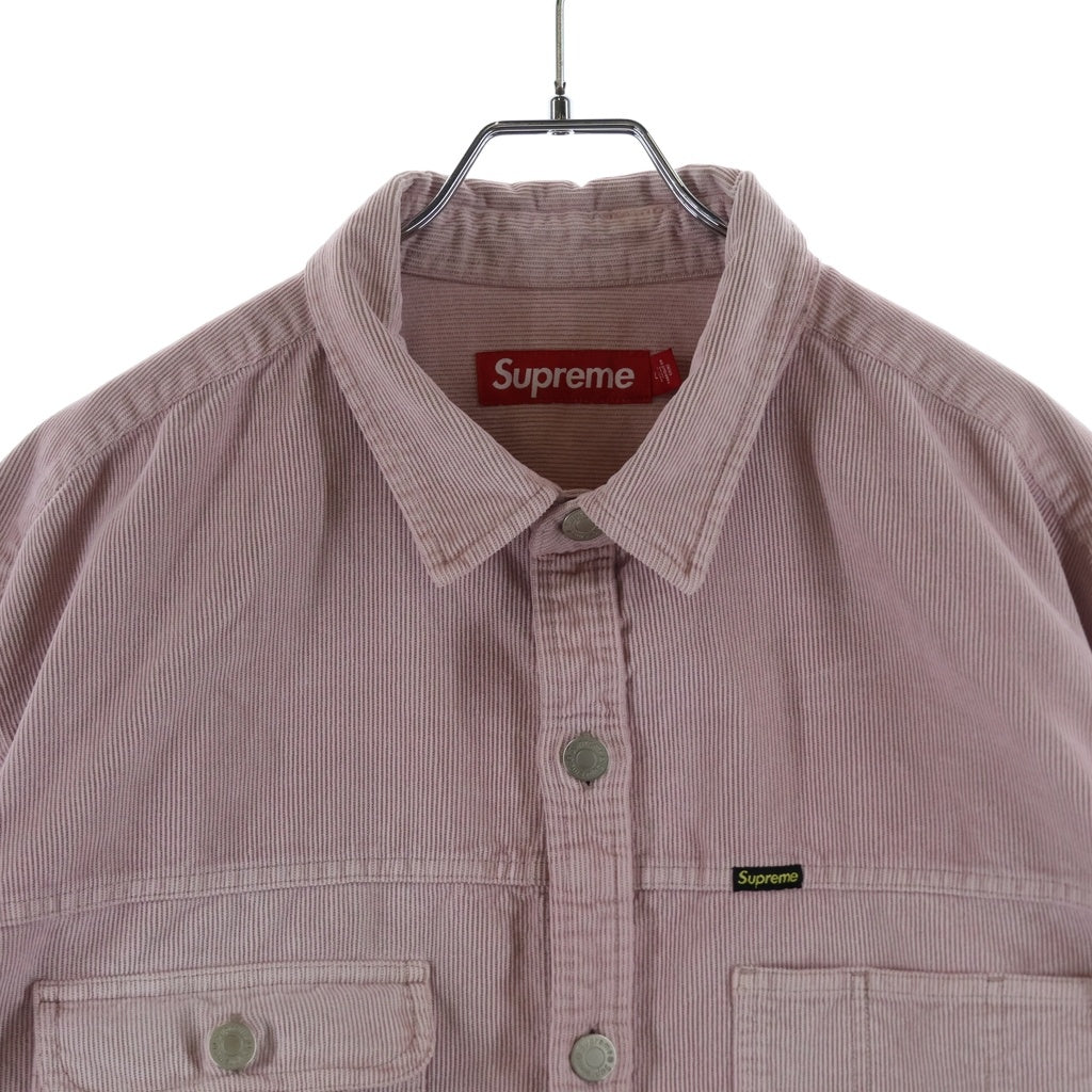 SUPREME(シュプリーム) 25SS Washed Corduroy Shirt Dusty Pink