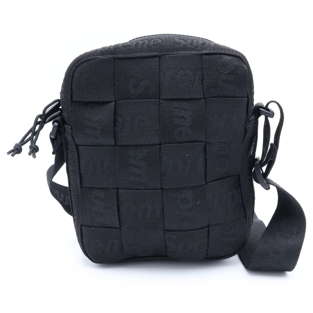 SUPREME(シュプリーム) 24SS Woven Shoulder Bag ウーブン ロゴデザイン ショルダーバッグ ブラック