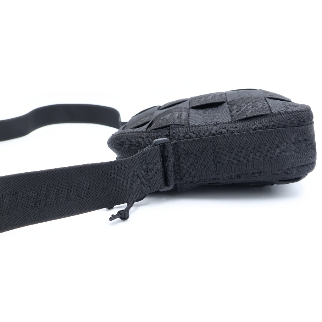 SUPREME(シュプリーム) 24SS Woven Shoulder Bag ウーブン ロゴデザイン ショルダーバッグ ブラック