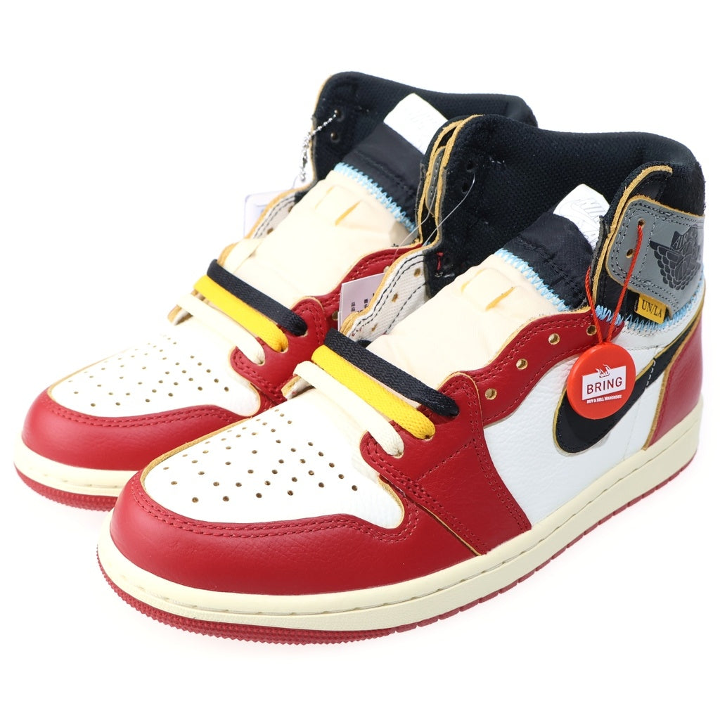 NIKE(ナイキ) ×UNION AIR JORDAN 1 RETRO HIGH OG CHICAGO SHADOW ユニオン エアジョーダン1 レトロ シカゴ シャドウ ハイカットスニーカー レッド US8/26cm HV8563-600