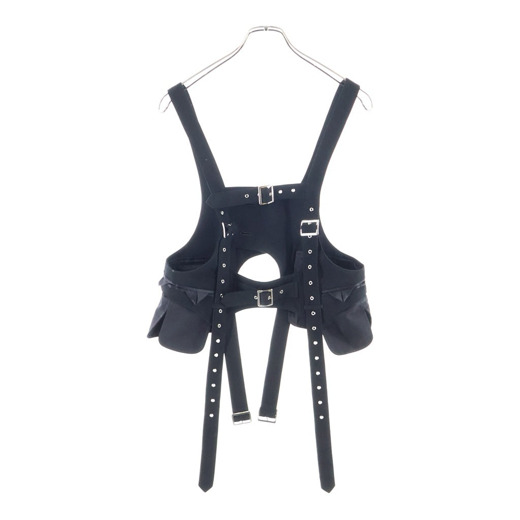 NOIR KEI NINOMIYA(ノワール ケイニノミヤ) 24AW AD2024 マルチポケット ハーネスベスト レディース ブラック 3N-V010