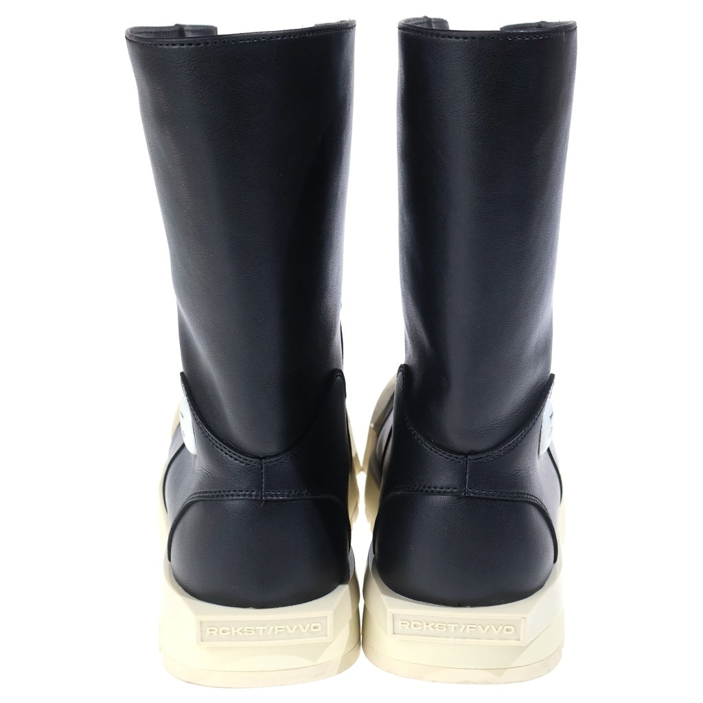 Free World Order FVVO(フリーワールドオーダー) ×ROCKSTA Ironclad Beetle PU Low Boots ロックスタ レースアップブーツ ブラック/ホワイト US9/27cm FWF0403336