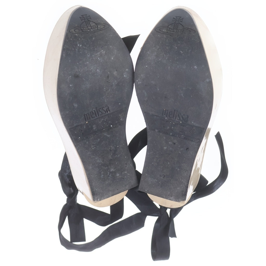 Vivienne Westwood(ヴィヴィアンウエストウッド) ×melissa Rocking Horse Ballerina メリッサ オーブゴールドモチーフ ロッキンホースバレリーナシューズ レディース ブラック US6/23cm 31776