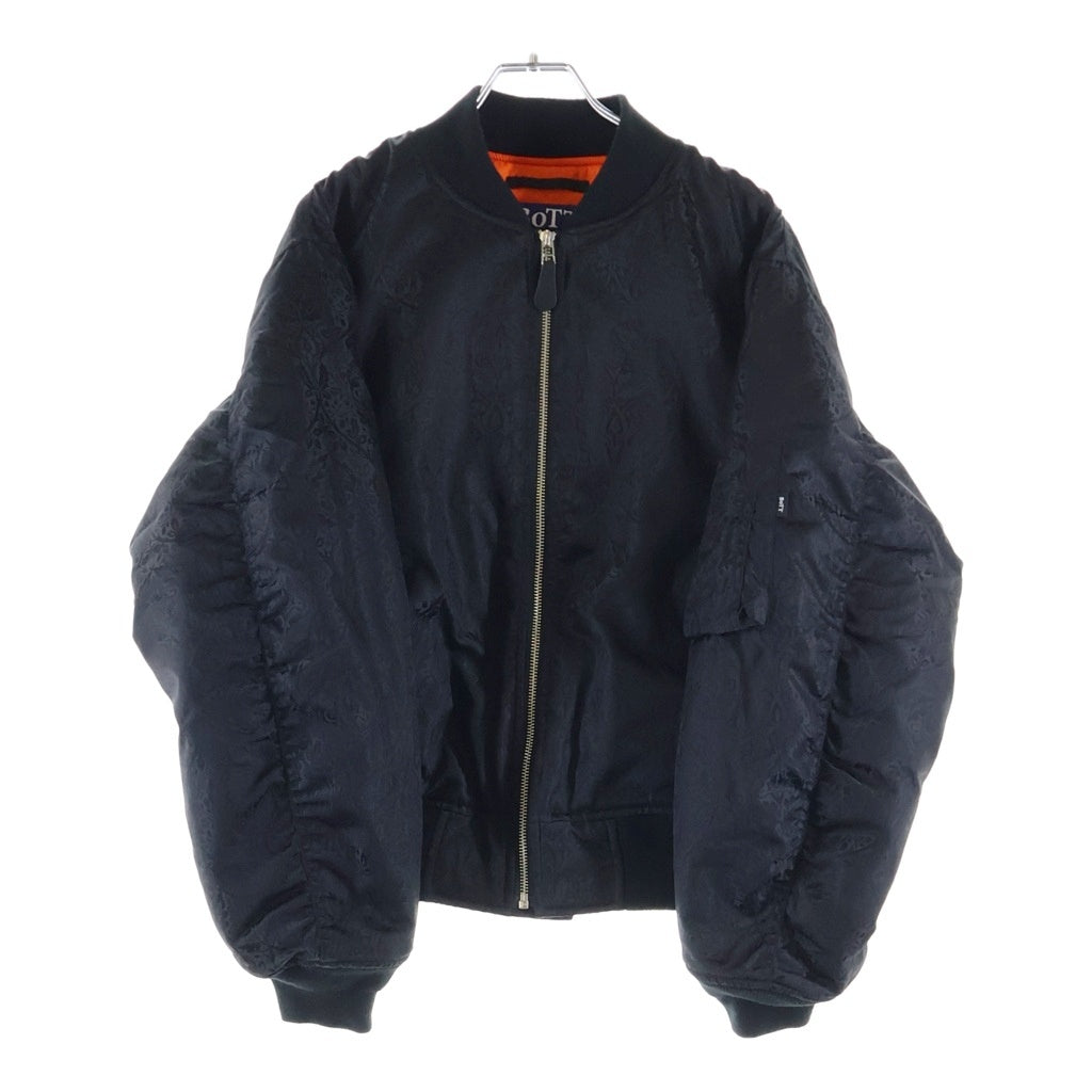 BoTT(ボット) JACQUARD MA-1 JACKET ジャガード ナイロンボンバージャケット ブラック 253BoTT11