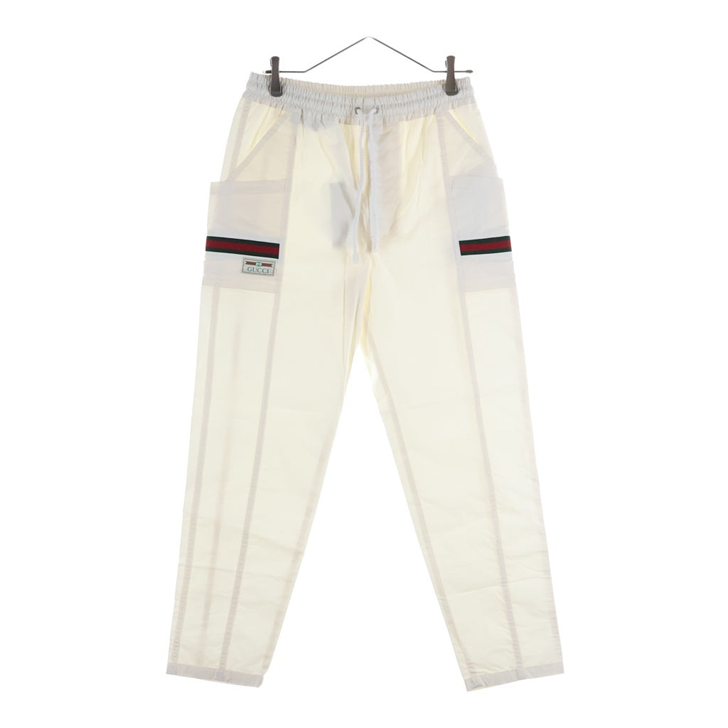 GUCCI(グッチ) シェリーライン ウェブストライプ カーゴ ロングパンツ ホワイト 604171 XDAX3