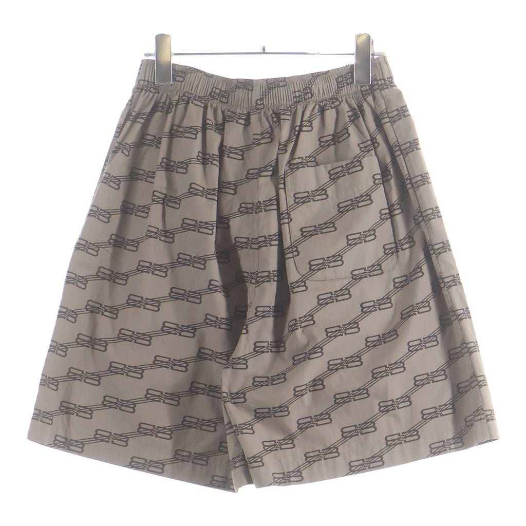 BALENCIAGA(バレンシアガ) 22AW BBモノグラムロゴ総柄ショーツ ハーフパンツ ベージュ 672410 TML36