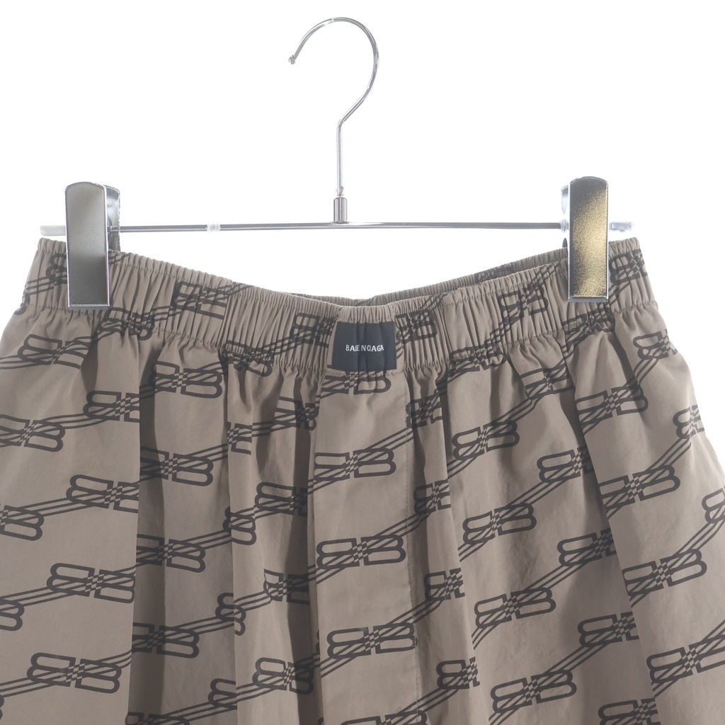 BALENCIAGA(バレンシアガ) 22AW BBモノグラムロゴ総柄ショーツ ハーフパンツ ベージュ 672410 TML36