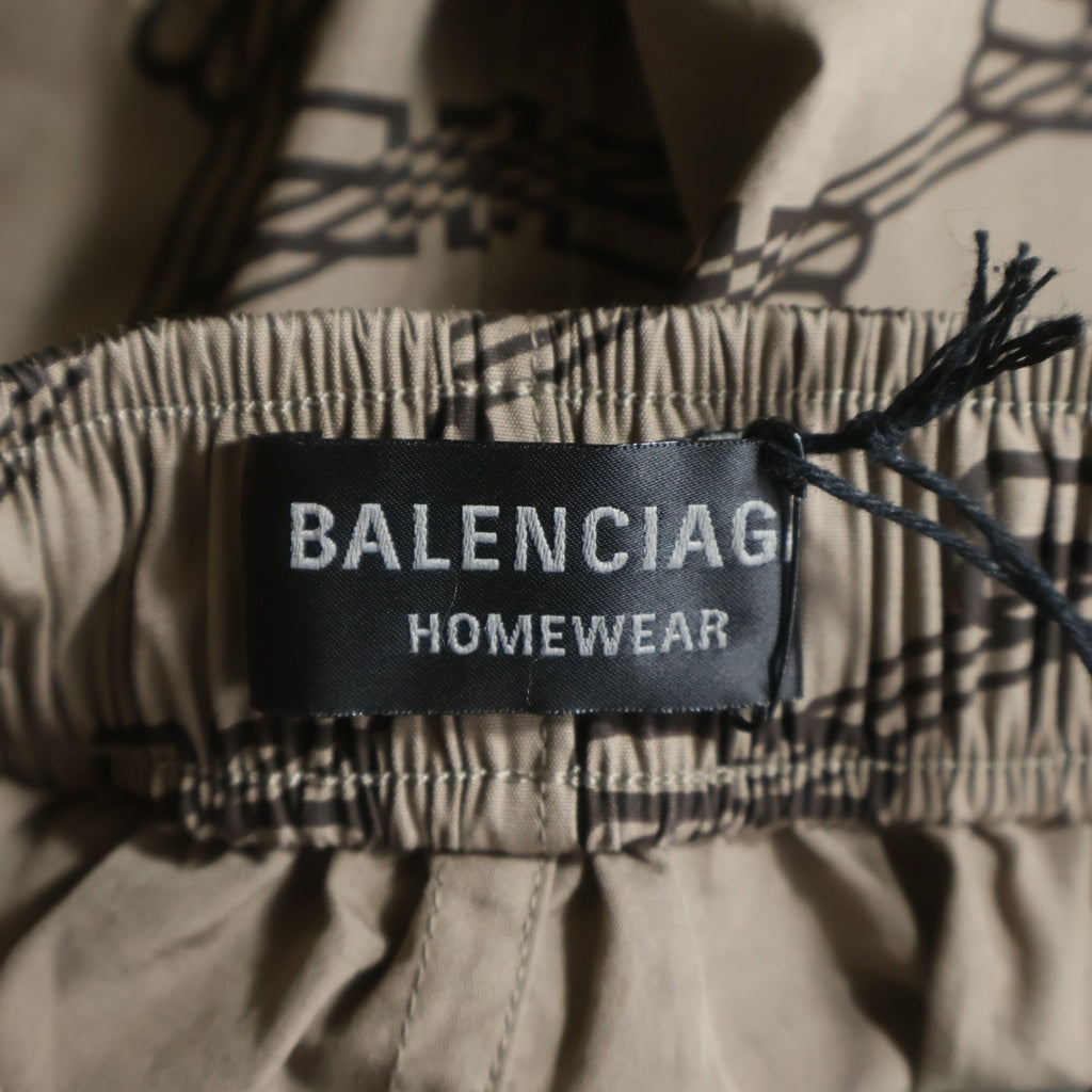 BALENCIAGA(バレンシアガ) 22AW BBモノグラムロゴ総柄ショーツ ハーフパンツ ベージュ 672410 TML36