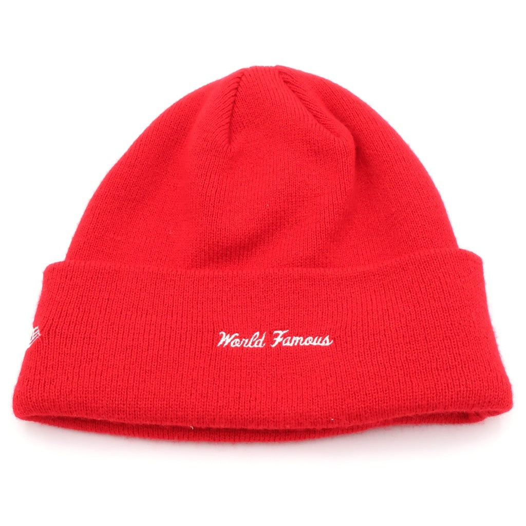 SUPREME(シュプリーム) 23AW ×New Era Box Logo Beanie ニューエラ ボックスロゴ アクリルニットビーニー ニット帽 帽子 レッド