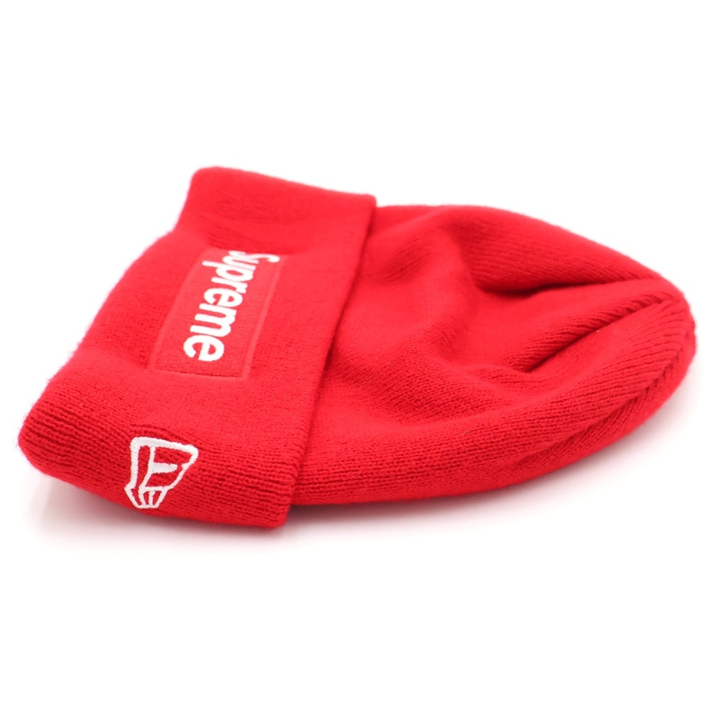 SUPREME(シュプリーム) 23AW ×New Era Box Logo Beanie ニューエラ ボックスロゴ アクリルニットビーニー ニット帽 帽子 レッド