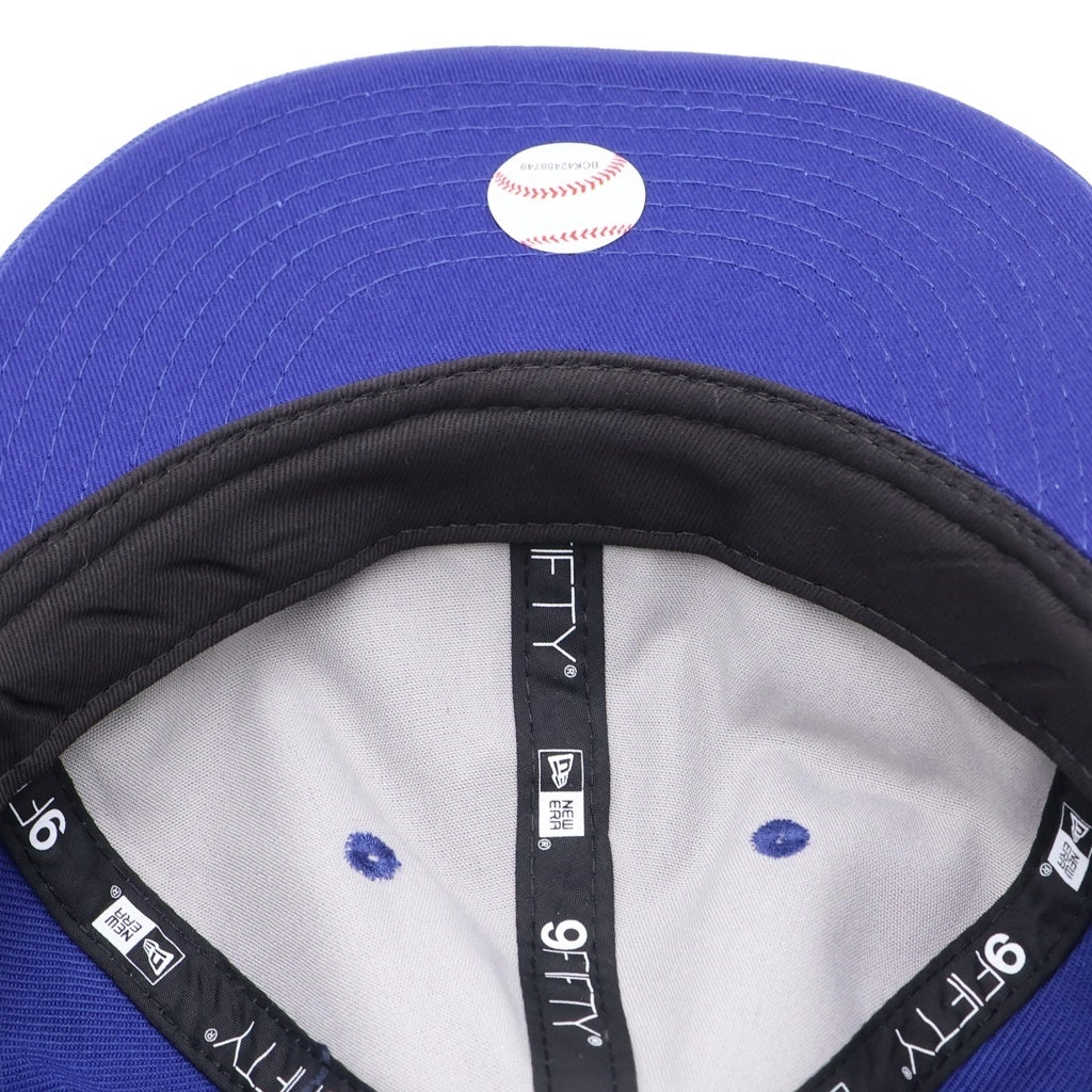 SAINT MICHAEL(セントマイケル) 25SS ×NEW ERA NE_CAP ニューエラ ロサンゼルスドジャース コットンベースボールキャップ 帽子 ブルー SM-HR8-GIFT-C46