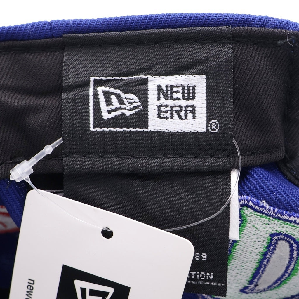 SAINT MICHAEL(セントマイケル) 25SS ×NEW ERA NE_CAP ニューエラ ロサンゼルスドジャース コットンベースボールキャップ 帽子 ブルー SM-HR8-GIFT-C46