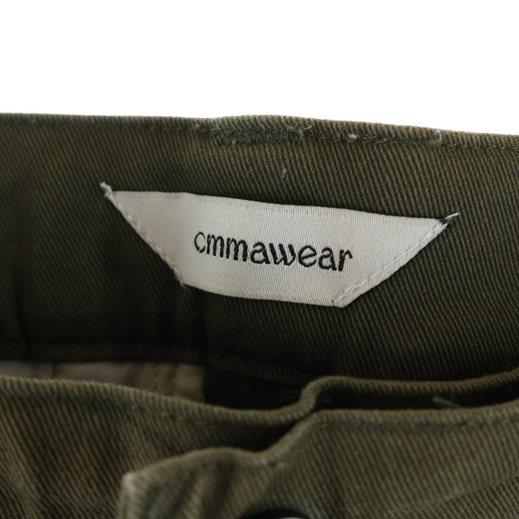 cmmawear(コマウェア) CALATHEA CURVED SEAM TROUSERS カラテア カーブド サイドジップ ジップフライパンツ カーキ