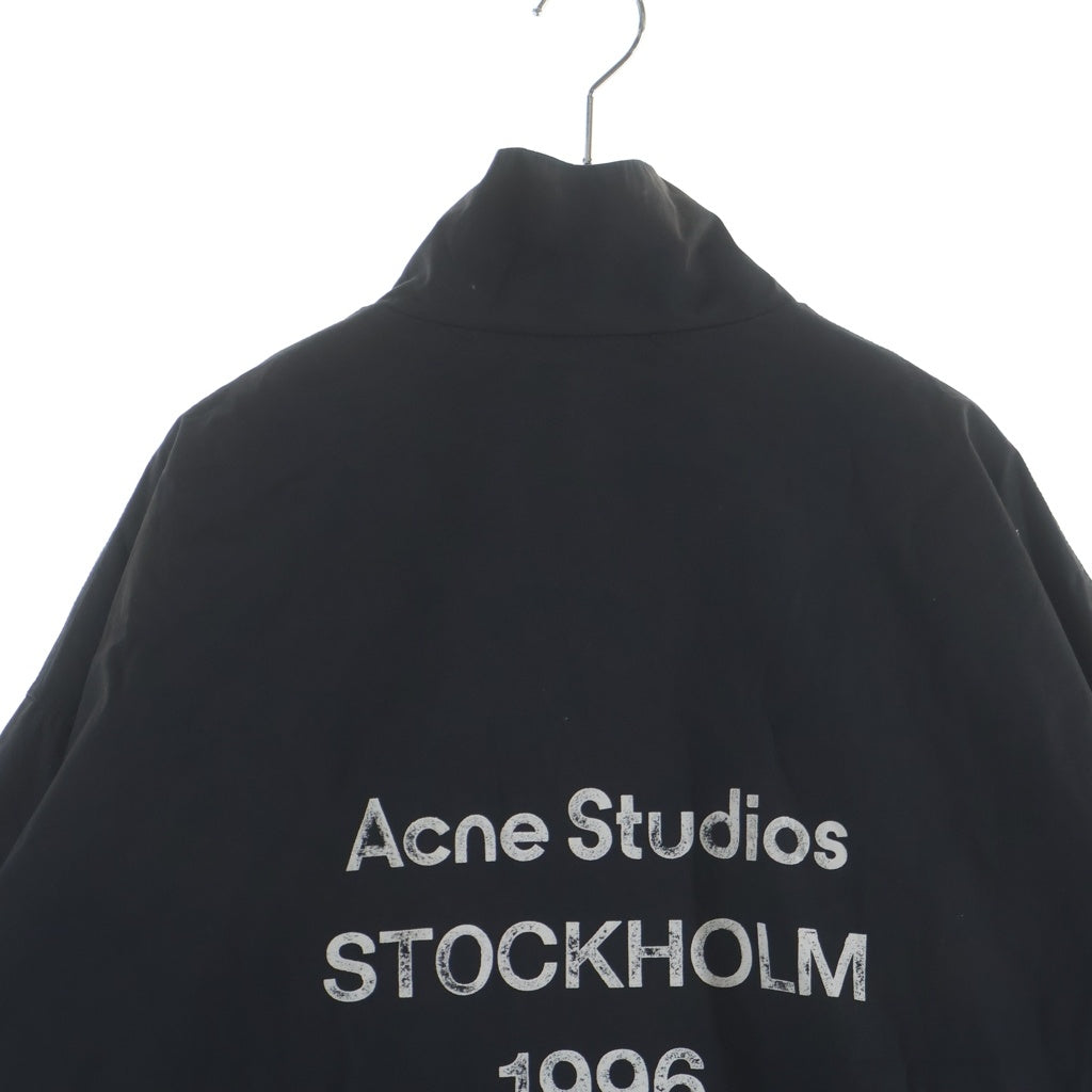 Acne Studios(アクネ ストゥディオズ) LOGO ZIPPER JACKET ロゴプリント ジップアップジャケット ブラック FN-MN-OUTW001264