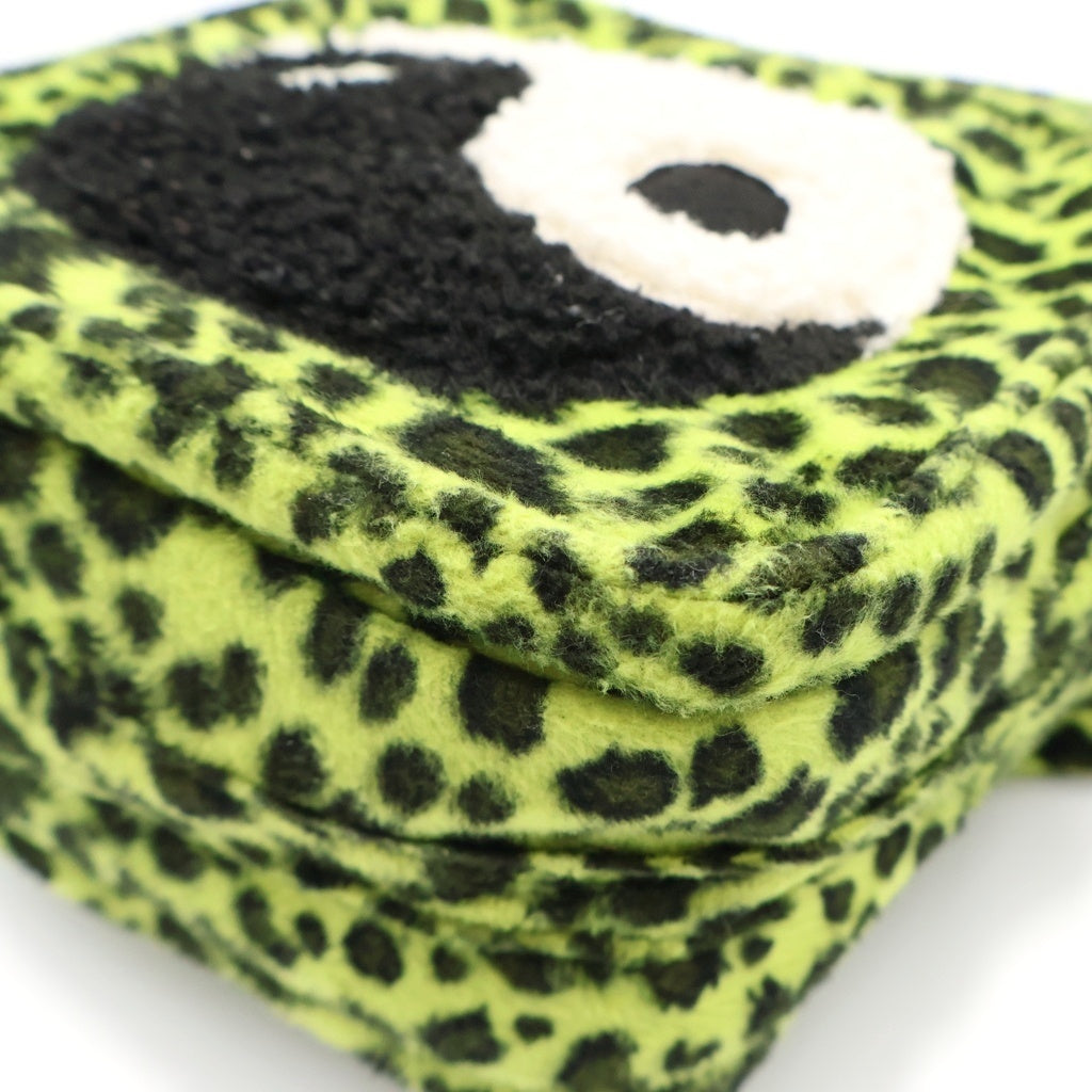 CACTUS PLANT FLEAMARKET CPFM(カクタス プラント フリーマーケット シーピーエフエム) ×HUMAN MADE WAIST BAG ヒューマンメイド レオパード柄 ボアウェストバッグ ショルダーバッグ グリーン/ブラック