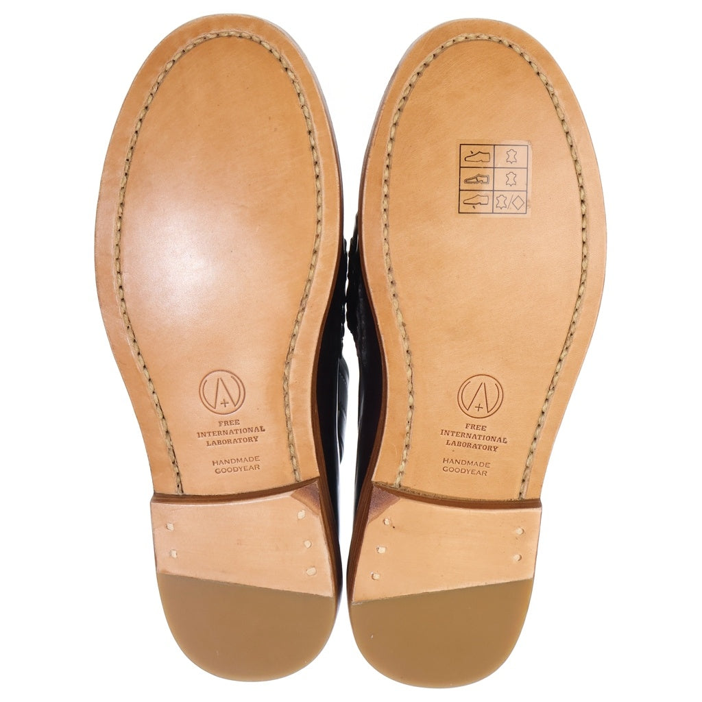 VISVIM(ヴィスヴィム) FABRO CG-FOLK ファブロ レザー コインローファー ブラウン