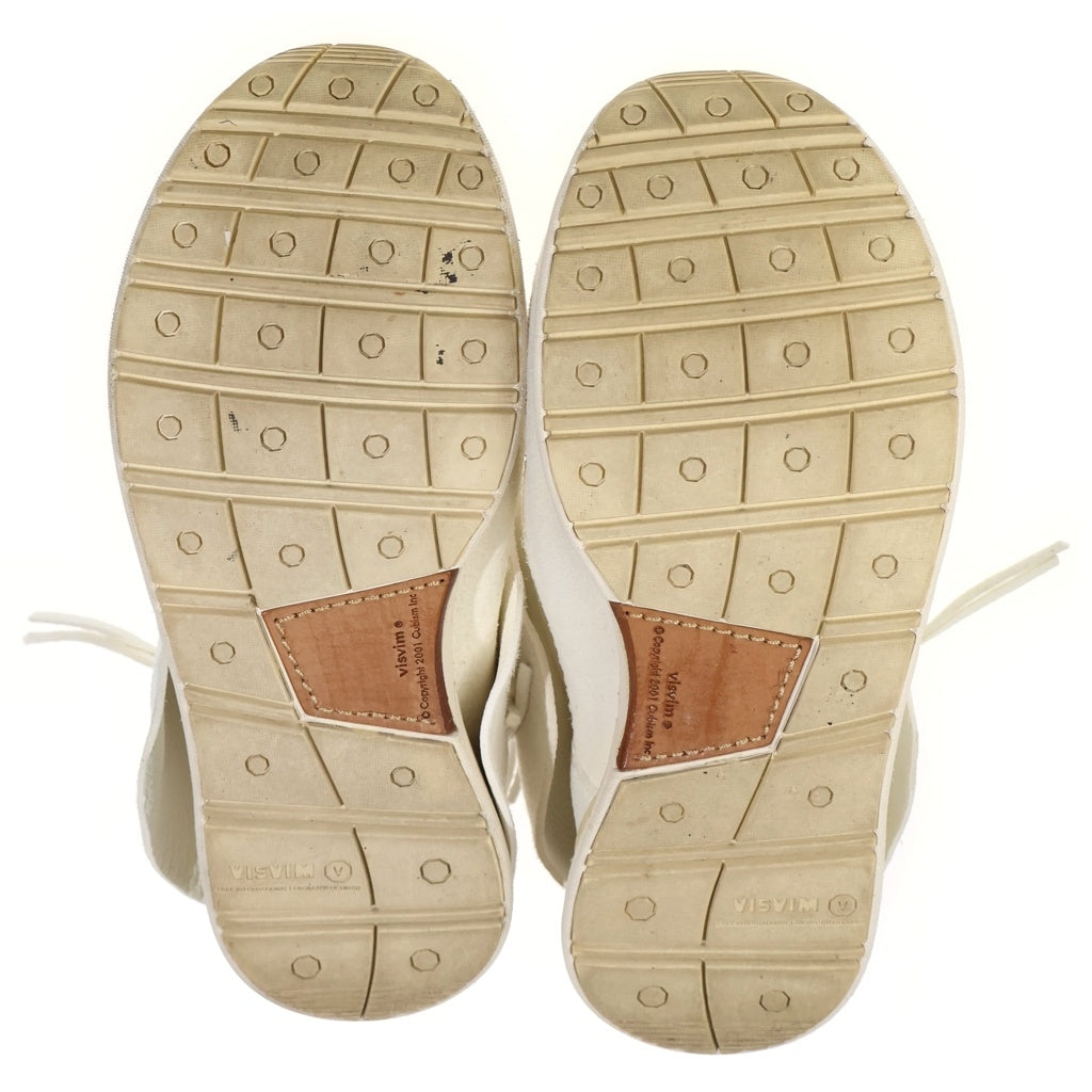 VISVIM(ヴィスヴィム) FBT LHAMO-FOLK スエードレザー モカシン シューズ ホワイト
