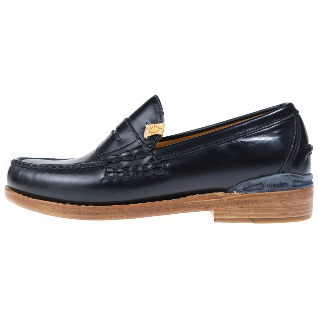 VISVIM(ヴィスヴィム) FABRO CG-FOLK ファブロ レザー コインローファー ブラック