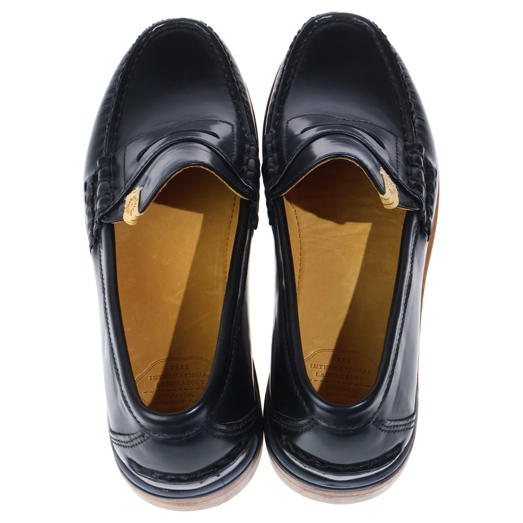 VISVIM(ヴィスヴィム) FABRO CG-FOLK ファブロ レザー コインローファー ブラック