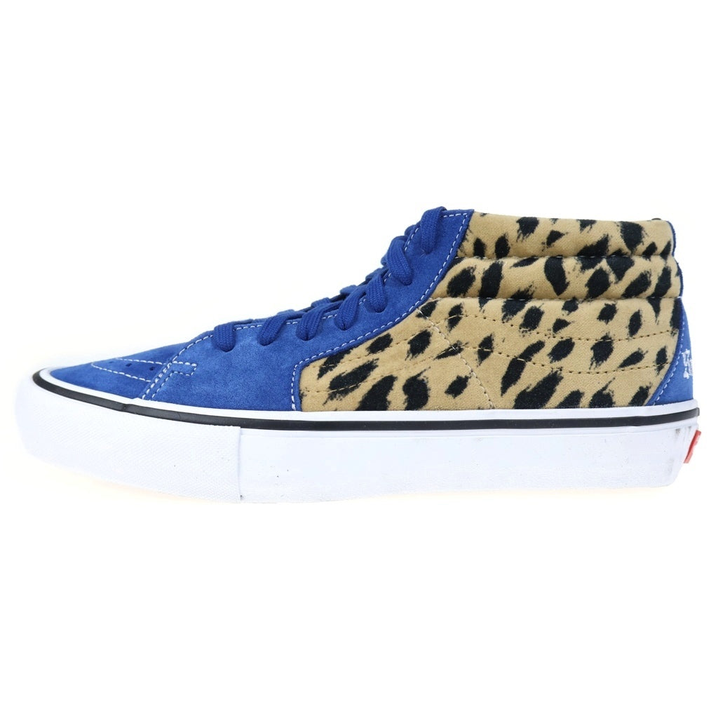SUPREME(シュプリーム) 17SS ×VANS Sk8-Mid Pro Cheetah Velvet バンズ スケート プロ チーターベルベット ミッドカットスニーカー ブルー US9/27cm 721454