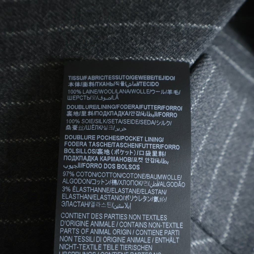 SAINT LAURENT PARIS(サンローランパリ) ストライプ柄 3B ダブルブレスト ウールテーラードジャケット グレー 786846 Y5H37