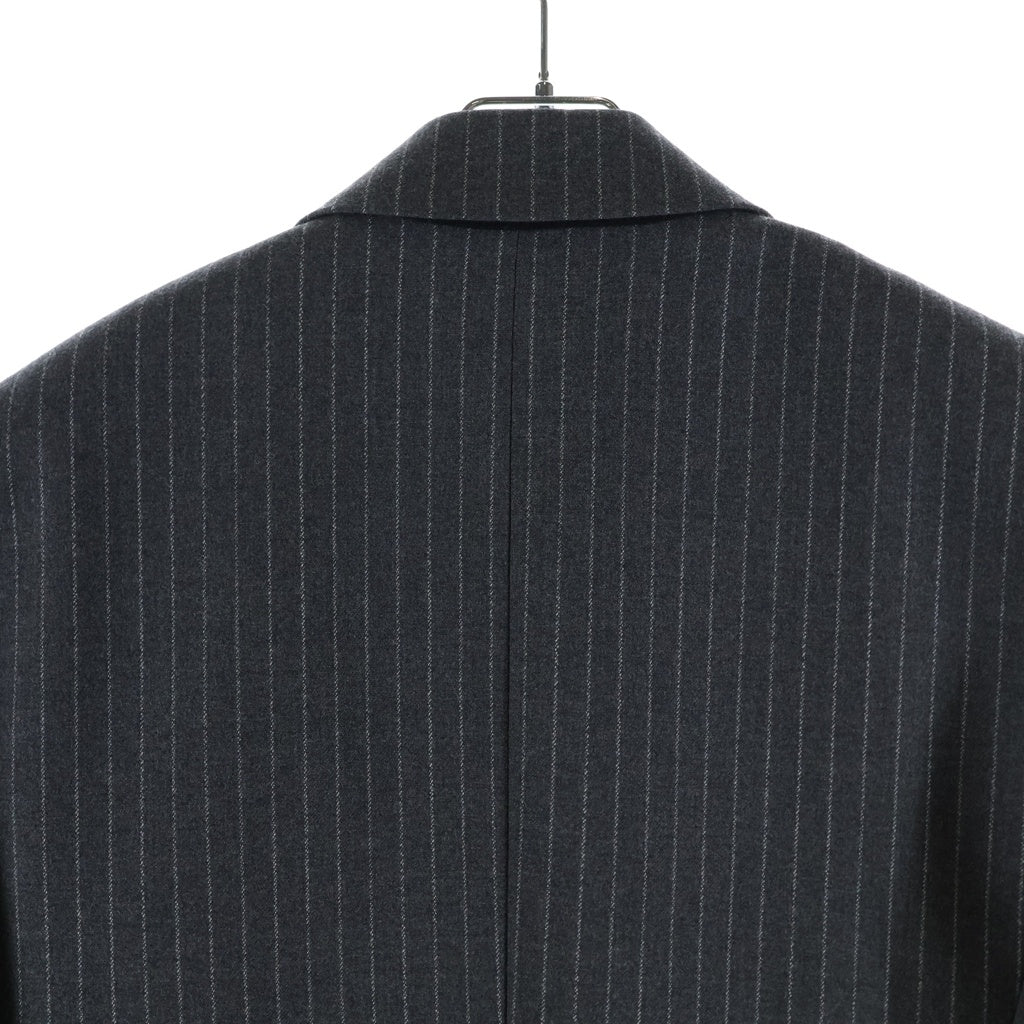 SAINT LAURENT PARIS(サンローランパリ) ストライプ柄 3B ダブルブレスト ウールテーラードジャケット グレー 786846 Y5H37