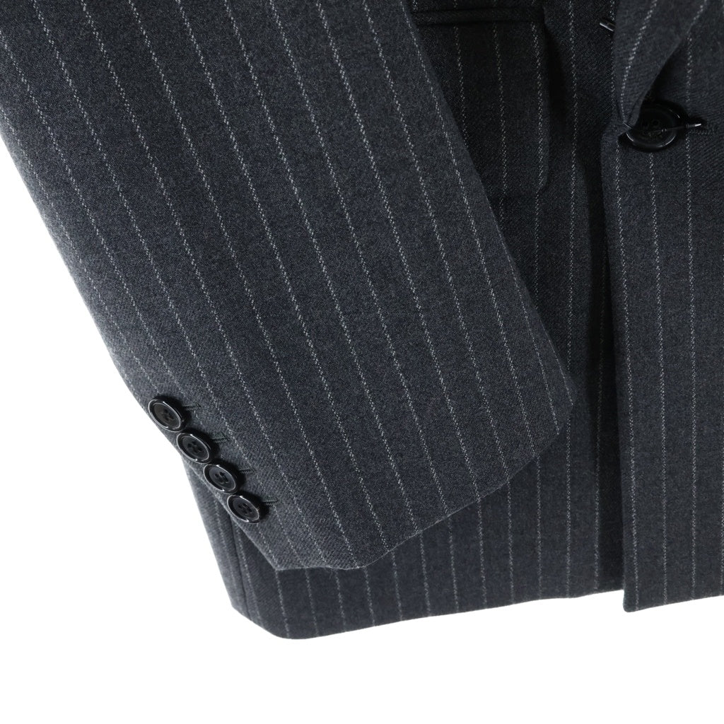 SAINT LAURENT PARIS(サンローランパリ) ストライプ柄 3B ダブルブレスト ウールテーラードジャケット グレー 786846 Y5H37