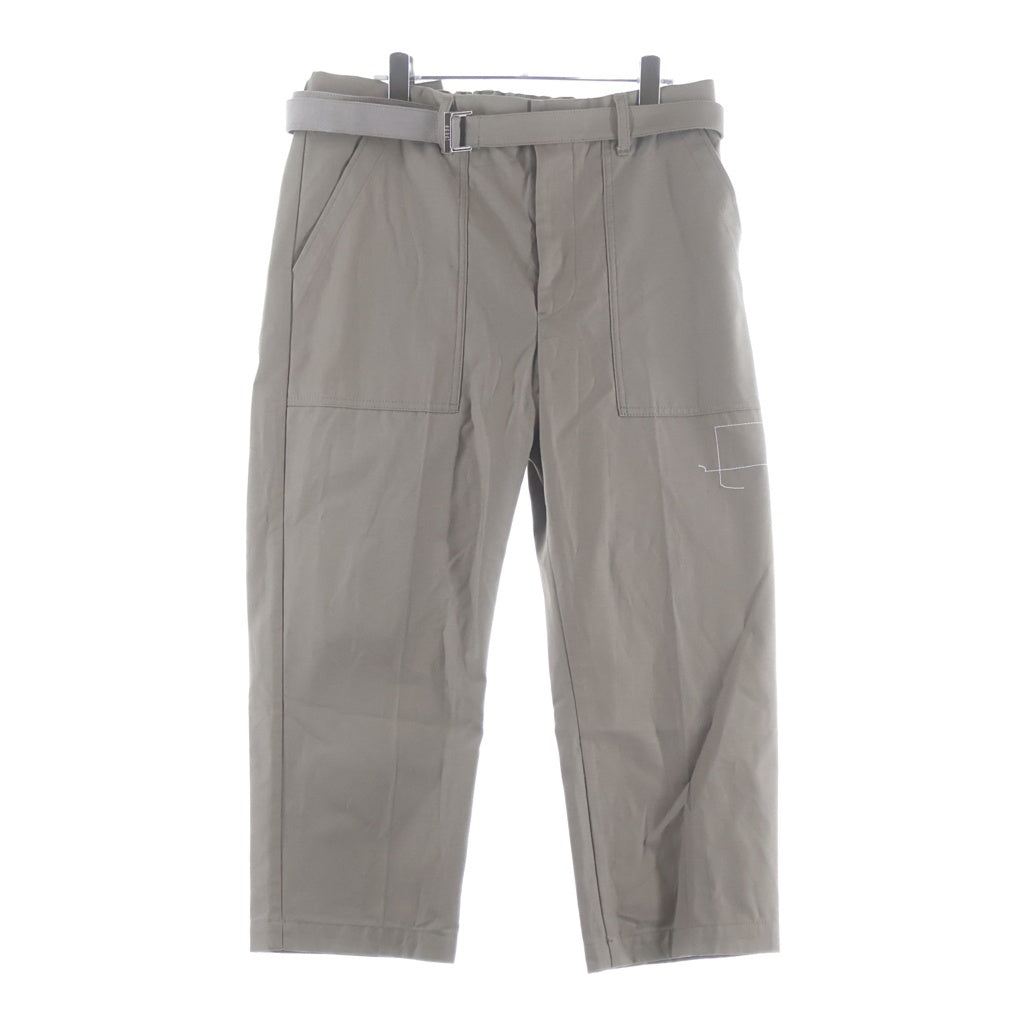 Sacai(サカイ) 25SS ×WTAPS Cotton Back Satin Pants 02 ダブルタップス コットンバック サテンパンツ ベルテッドカーゴパンツ ベージュ 25-03696M