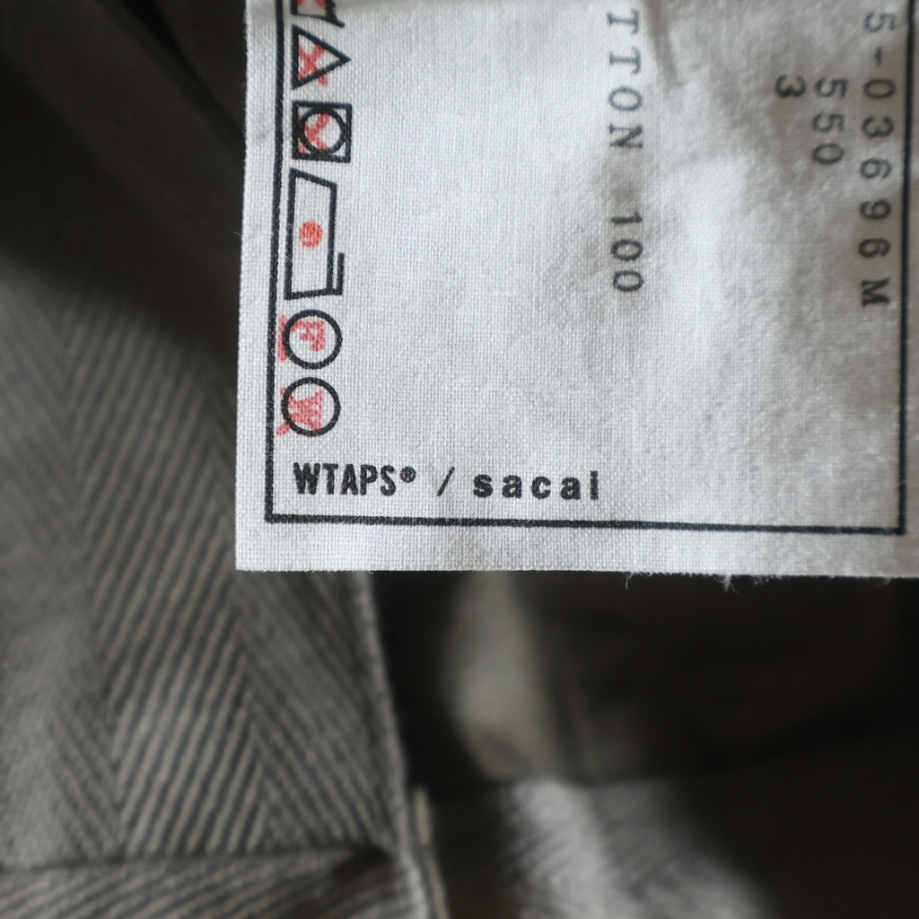 Sacai(サカイ) 25SS ×WTAPS Cotton Back Satin Pants 02 ダブルタップス コットンバック サテンパンツ ベルテッドカーゴパンツ ベージュ 25-03696M