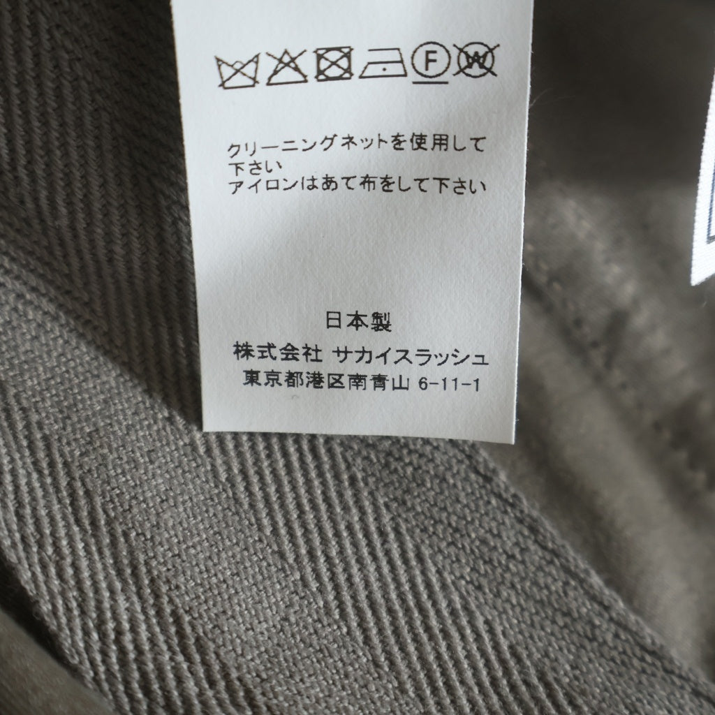 Sacai(サカイ) 25SS ×WTAPS Cotton Back Satin Pants 02 ダブルタップス コットンバック サテンパンツ ベルテッドカーゴパンツ ベージュ 25-03696M