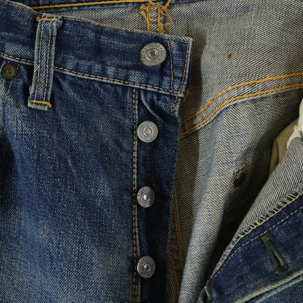 Levi's(リーバイス) 50S VINTAGE 501XX 53モデル ボタン裏ツメ刻印 両面タブ 均等V オフセットループ フラット隠しリベット 通常R ヴィンテージ ボタンフライデニムパンツ