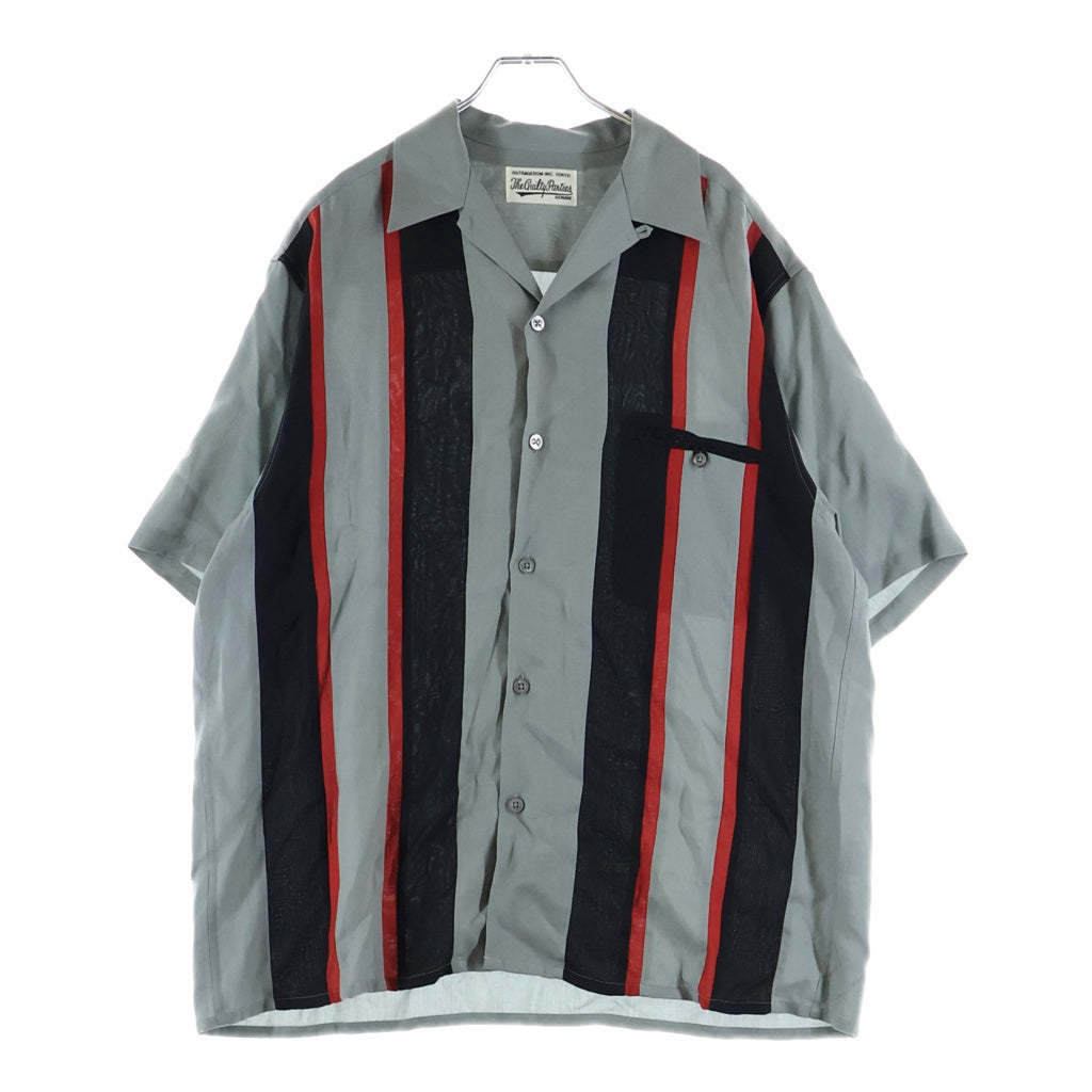 WACKO MARIA(ワコマリア) 24SS SWITCHING SHIRT スイッチング ボタンダウン 胸ポケット 半袖シャツ グレー